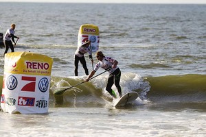 Bjorn carves the SUP - PWA Reno World Cup Sylt Grand Slam 2011 photo copyright PWA World Tour http://www.pwaworldtour.com taken at  and featuring the  class