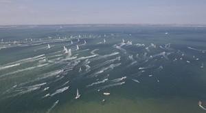 A fleet of hundreds of spectator boats gave a spectacular send off to the amateur crews on board the ten yachts competing in the Clipper 11-12 Round the World Yacht Race. photo copyright onEdition http://www.onEdition.com taken at  and featuring the  class
