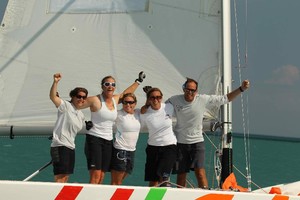 Lucy Macgregor and crew - CMRC Autumn Open B photo copyright Chicago Match Race Center taken at  and featuring the  class