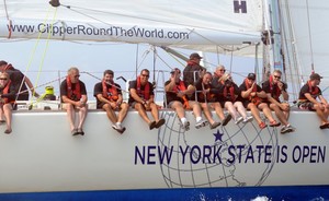 New York crew at the start of Race 3 of the Clipper 11-12 Round the World Yacht Race photo copyright Daniel Zeppe/onEdition taken at  and featuring the  class
