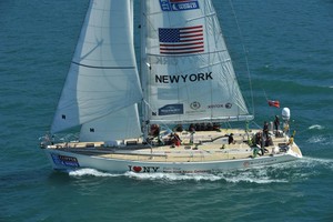 New York races away from Cape Town, South Africa, at the start of Race 4 - Clipper 11-12 Round the World Yacht Race photo copyright Bruce Sutherland/onEdition taken at  and featuring the  class