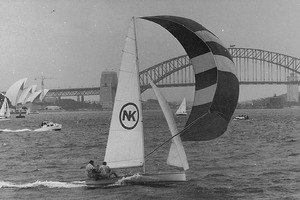 Nock & Kirbys in the 70s photo copyright Frank Quealey /Australian 18 Footers League http://www.18footers.com.au taken at  and featuring the  class