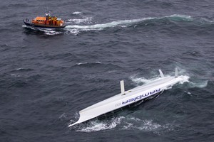 August 2011 - Rambler 100 capsized in Fastnet photo copyright SW taken at  and featuring the  class