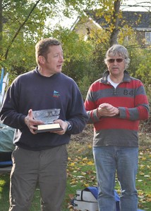 Mark Aldridge gets his trophy from Nick Dewhirst - Sprint 15 Inland Championships 2011 at Grafham SC photo copyright Grafham Water SC taken at  and featuring the  class