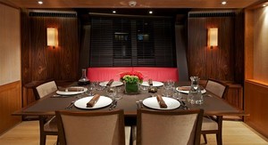 Superyacht Sarissa dining room photo copyright Tom Nitsch taken at  and featuring the  class