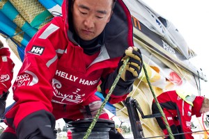 Year of the Tiger for Team Sanya’s Teng - Volvo Ocean Race 2011-12 photo copyright Ian Roman/Volvo Ocean Race http://www.volvooceanrace.com taken at  and featuring the  class