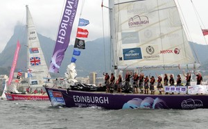 Welcome to Yorkshire/Edinburgh Inspiring Capital ahead of the start of Race 3 - Clipper 11-12 Round the World Yacht Race photo copyright Daniel Zeppe/onEdition taken at  and featuring the  class