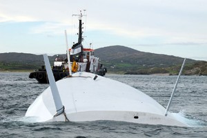 The US supermaxi Rambler under tow - WestCorkPhoto photo copyright SW taken at  and featuring the  class