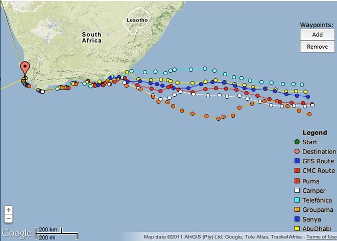 Position reports as at 1156hrs on 16 Decemver 2012 © PredictWind.com www.predictwind.com