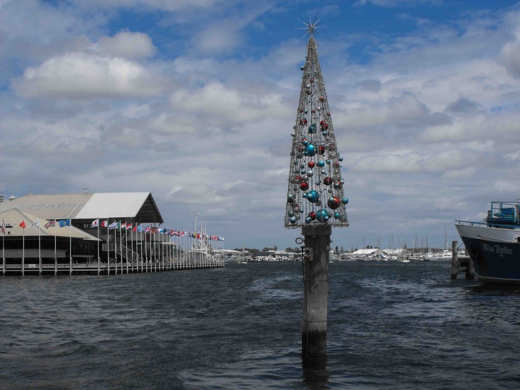 The only public Christmas decoration I have seen in Fremantle - ISAF Sailing World Championships Perth 2011 photo copyright John Curtis taken at  and featuring the  class