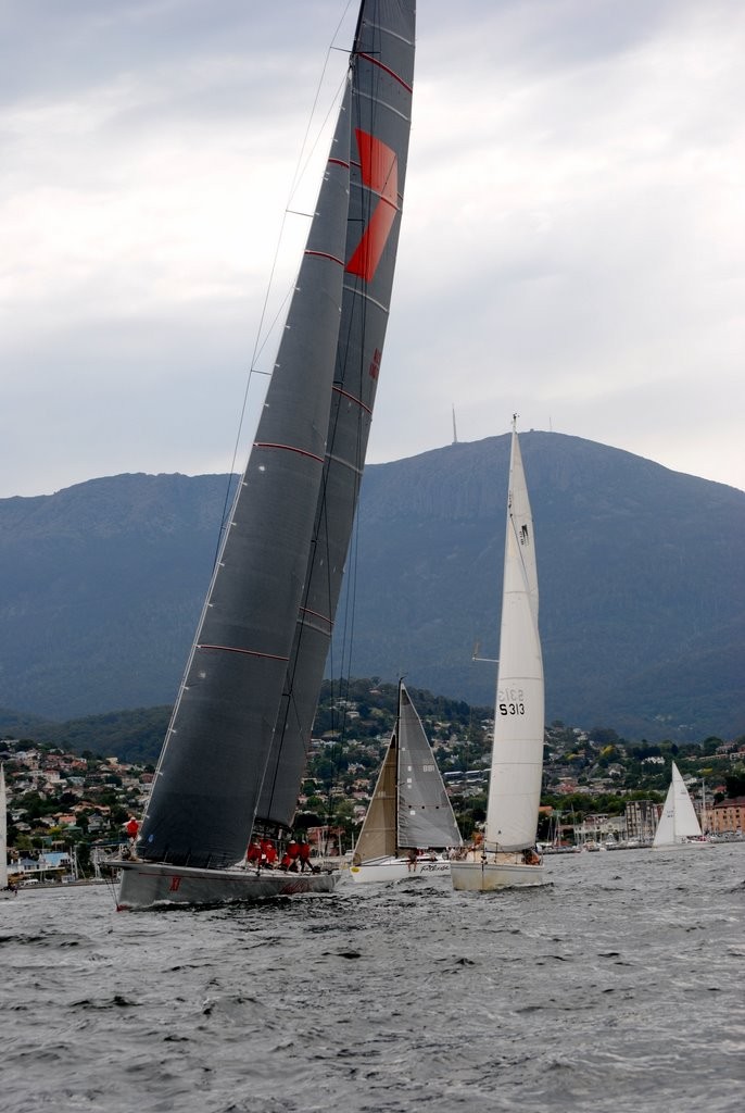 Wild Oats XI takes line honours in the King of the Derwent - King of the Derwent photo copyright  Andrea Francolini Photography http://www.afrancolini.com/ taken at  and featuring the  class
