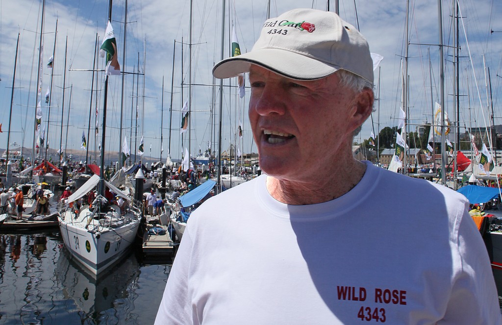Roger Hickman whose race south with his crew on Wild Rose celebrated the life of navigator and friend Sally Gordon  - Rolex Sydney Hobart Yacht Race 2011 © Crosbie Lorimer http://www.crosbielorimer.com