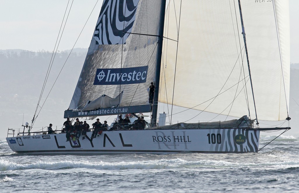 Investec Loyal looses breeze - Rolex Sydney Hobart Yacht Race 2011 photo copyright Crosbie Lorimer http://www.crosbielorimer.com taken at  and featuring the  class