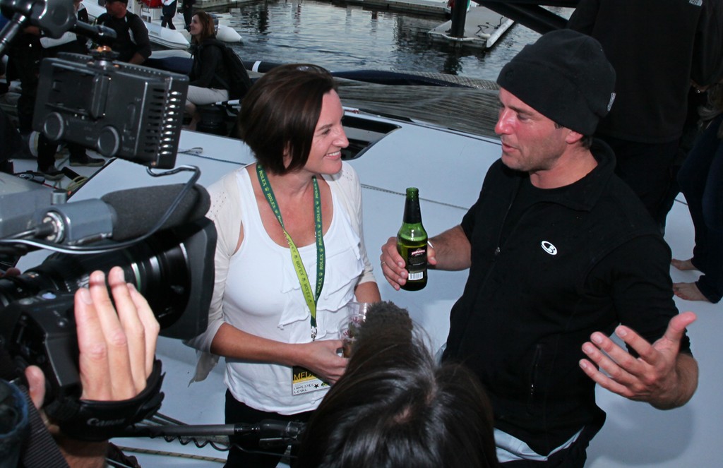 Carl Stefanovic and wife Cass - Rolex Sydney Hobart Yacht Race 2011 photo copyright Crosbie Lorimer http://www.crosbielorimer.com taken at  and featuring the  class