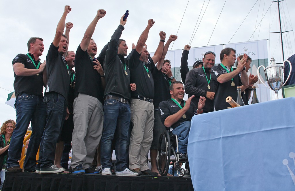 Saluting Loyal crew - Rolex Sydney Hobart Yacht Race 2011 photo copyright Crosbie Lorimer http://www.crosbielorimer.com taken at  and featuring the  class