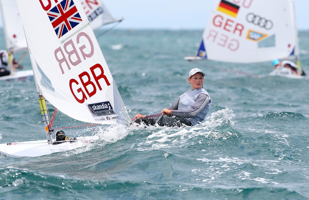 PERTH, AUSTRALIA - DECEMBER 08: Alison Young of Great Britain competes during the Laser Radial Gold Fleet Race of the 2011 ISAF Sailing World Championships on December 8, 2011 in Perth, Australia. (Photo by Paul Kane/Perth 2011) photo copyright Paul Kane /Perth 2011 http://www.perth2011.com taken at  and featuring the  class