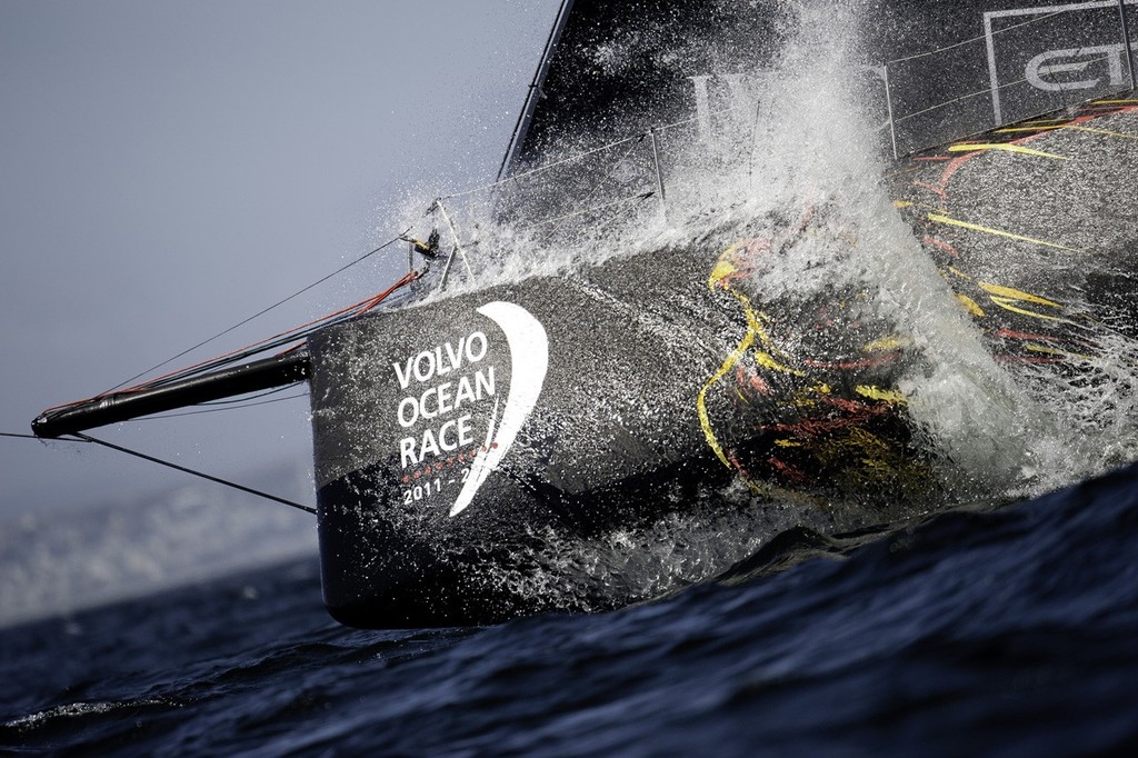 Abu Dhabi Ocean Racing, skippered by Ian Walker from the UK at the start of leg 2 from Cape Town, South Africa to Abu Dhabi, UAE. (Photo Credit Must Read: PAUL TODD/Volvo Ocean Race) photo copyright Paul Todd/Outside Images http://www.outsideimages.com taken at  and featuring the  class