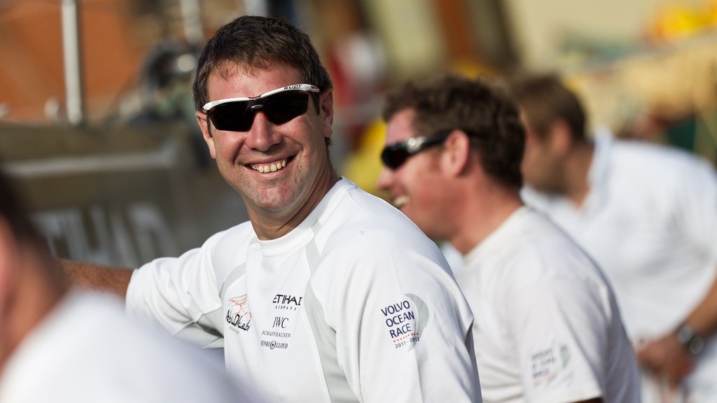 A smiling Simon Fisher from Abu Dhabi Ocean Racing,  during the Volvo Ocean Race 2011-12 Cape Town stopover. (Photo Credit must read: IAN ROMAN/Volvo Ocean Race) photo copyright Ian Roman/Volvo Ocean Race http://www.volvooceanrace.com taken at  and featuring the  class