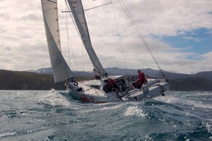 Buckley Systems closes in on Wellington at the finish of Leg 2 of the Global Ocean Race photo copyright Global Ocean Race http://globaloceanrace.com taken at  and featuring the  class