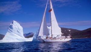 Ice yacht and iceberg photo copyright  SW taken at  and featuring the  class