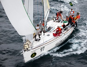 Last Tango with the crew settled in for a fast afternoon's sailing - Rolex Sydney Hobart 2011 photo copyright  Rolex/Daniel Forster http://www.regattanews.com taken at  and featuring the  class