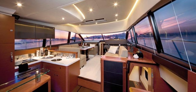 The main living area of the Prestige 500 © Prestige Luxury Motor Yachts
