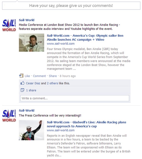  ©  Sail-World now on Facebook