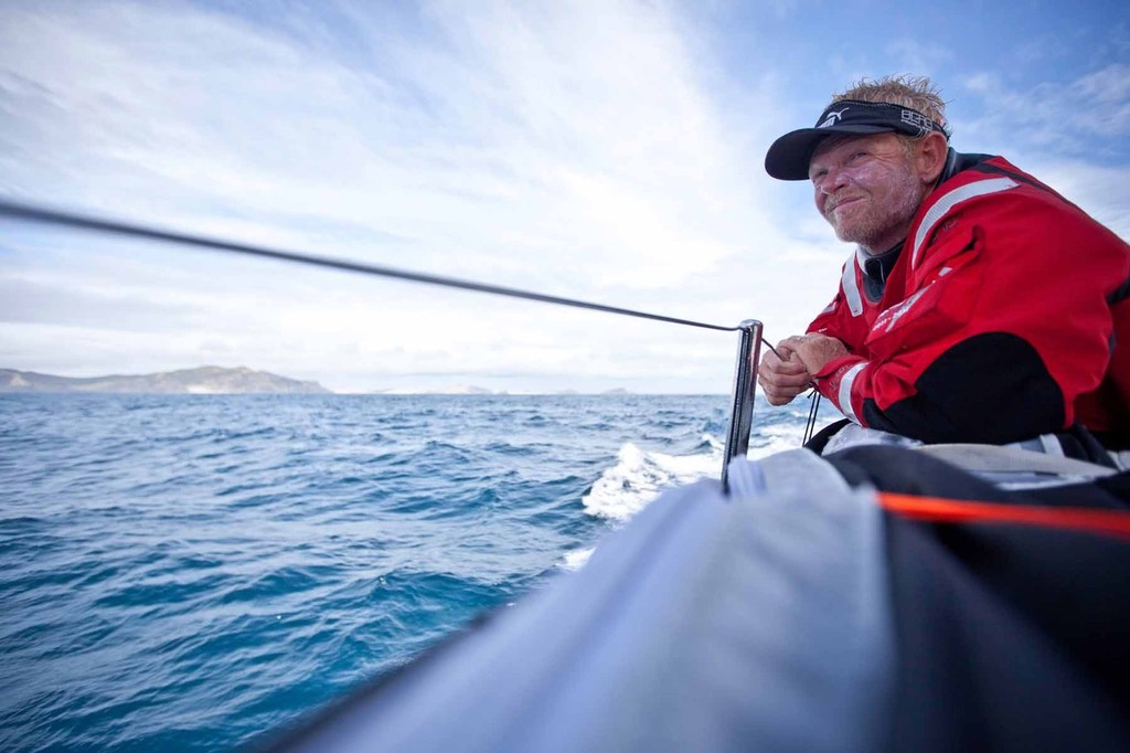 Kiwi Tony Mutter gazes upon Cape Reinga, the northernmost tip of New Zealand’s North Island. PUMA Ocean Racing powered by BERG during leg 4 © Amory Ross/Puma Ocean Racing/Volvo Ocean Race http://www.puma.com/sailing