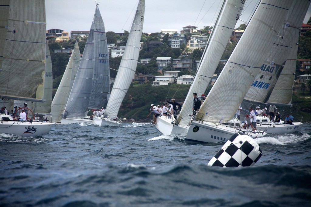 Action at the start on Day Three - Sydney 38OD Australian Championship 2012 photo copyright Damian Devine taken at  and featuring the  class