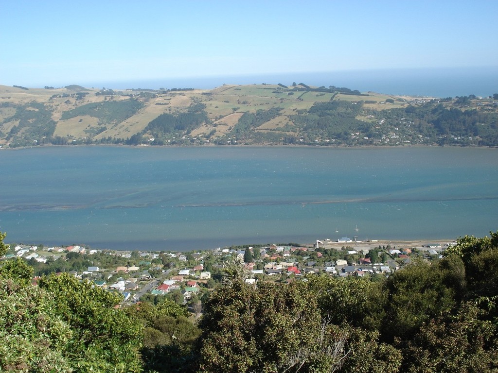 View showing the gap in Wall -a now submerged wall built by the early settlers and running part of the length of Otago Harbour to force a channel up the western side of the harbour for shipping into Dunedin. photo copyright Colin Preston taken at  and featuring the  class