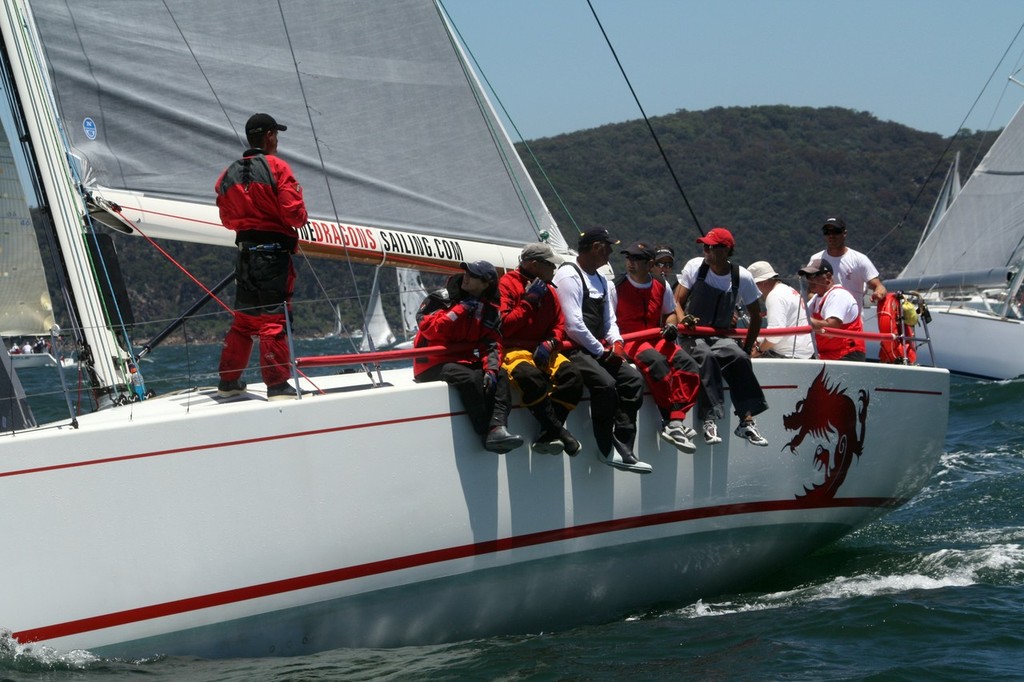 The DK 46s finish 1-2 on handicap - Bob Cox's ' Nine Dragons finished second - 2012 Pittwater & Coffs Harbour Regatta photo copyright Damian Devine taken at  and featuring the  class