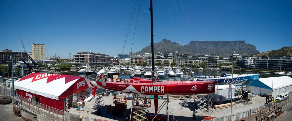 Camper with Emirates Team New Zealand base in Cape Town. Volvo Ocean Race. 3/12/2011 © Chris Cameron/Volvo Ocean Race www.volvooceanrace.com