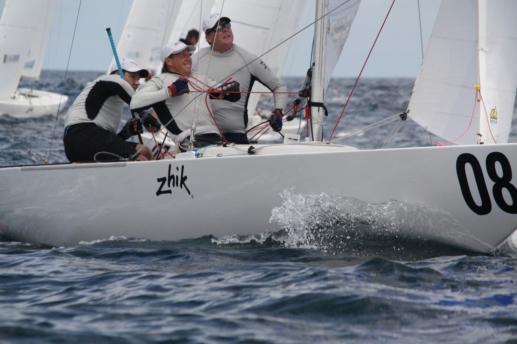 David Clark &rsquo;Fifteen&rsquo; overall leader going into the final day - Zhik International Etchells Australian Championship 2012 photo copyright Damian Devine taken at  and featuring the  class