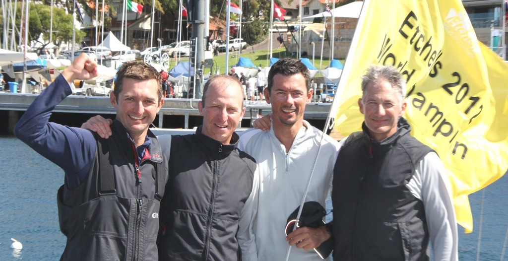 Tom King (third from right) Owen McMahon (L),Dave Evans, Ivan Wheen right, photo copyright Sail-World.com /AUS http://www.sail-world.com taken at  and featuring the  class