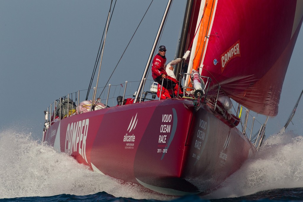 CAMPER with Emirates Team New Zealand, skippered by Chris Nicholson from Australia at the finish of leg 2 of the Volvo Ocean Race 2011-12, from Cape town, South Africa, to Abu Dhabi, UAE. (Photo Credit must read: IAN ROMAN/Volvo Ocean Race) photo copyright Ian Roman/Volvo Ocean Race http://www.volvooceanrace.com taken at  and featuring the  class