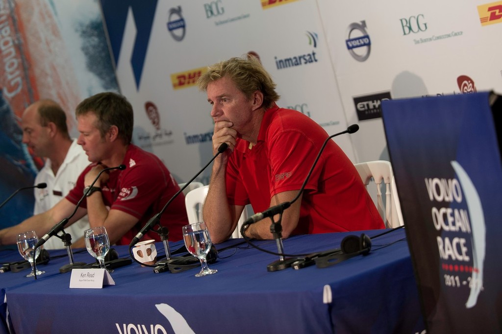 Skippers Press Conference in the Abu Dhabi Destination Village. (Photo Credit Must Read: PAUL TODD/Volvo Ocean Race) photo copyright Paul Todd/Volvo Ocean Race http://www.volvooceanrace.com taken at  and featuring the  class