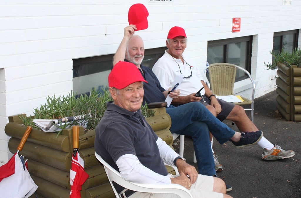 The back bone of any event, members of the volunteer team waiting for the next arrival - Zhik Etchells National Championship 2012 photo copyright Tracey Johnstone taken at  and featuring the  class