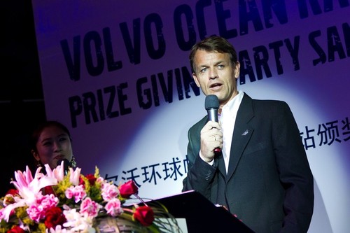 Knut Frostad, Volvo Ocean Race CEO, speaking at the Prize Giving Ceremony in Sanya, China. © Ian Roman/Volvo Ocean Race http://www.volvooceanrace.com