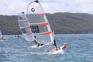 Plenty of breeze meant plenty of hiking - 2011/12 NSW O'pen Cup (PSSAC, Port Stephens) photo copyright Bevan McKavanagh taken at  and featuring the  class
