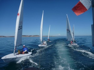 Tow in Day 2 - South Australian Laser State Championships photo copyright Louise Philcox taken at  and featuring the  class