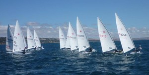 Start Heat 7 Standard Rigs - South Australian Laser State Championships photo copyright Louise Philcox taken at  and featuring the  class