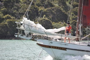 ``Sarrie`` on the charge to the finish - 45th annual Waitangi to Whangaroa yacht race photo copyright Wayne Henderson taken at  and featuring the  class