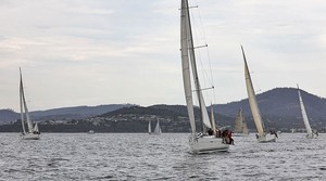 Dry White leads Bandit and Halcyon - the three Beneteau First 40s enjoyed very close racing. - King of the Derwent photo copyright  John Curnow taken at  and featuring the  class