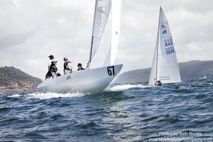 Fantaiza - Preparing to race on Day 1 of the Etchells Nationals  - Etchells Nationals 2012 - Pittwater, Sydney photo copyright Beth Morley - Sport Sailing Photography http://www.sportsailingphotography.com taken at  and featuring the  class