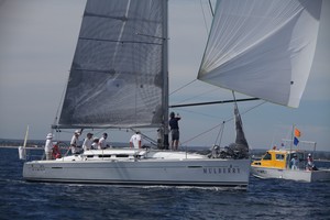 Mulberry celebrates one of her two wins yesterday - Redink Homes Geographe Bay Race Week photo copyright Bernie Kaaks - copyright taken at  and featuring the  class