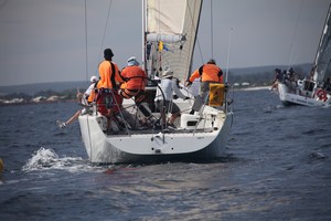 The crew on the Runnalls 39 Jaffa hard at work at a mark rounding. - Redink Homes Geographe Bay Race Week photo copyright Bernie Kaaks - copyright taken at  and featuring the  class