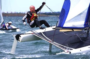 A-Class catamaran action at Sail Sydney photo copyright Robin Evans taken at  and featuring the  class