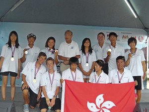 A Hong Kong medal winners  - 15th Asian Sailing Championships, 2012 photo copyright Rory Godman taken at  and featuring the  class