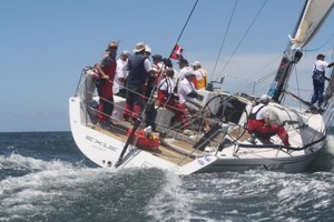 Exile leading on handicap - 2012 Pittwater & Coffs Harbour race photo copyright Damian Devine taken at  and featuring the  class