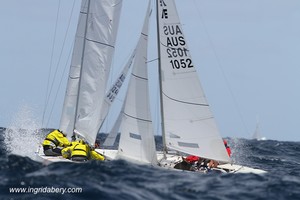 Etchells World Championship Sydney Australia 2012. Cross-tacks in the breezy conditions. photo copyright Ingrid Abery http://www.ingridabery.com taken at  and featuring the  class